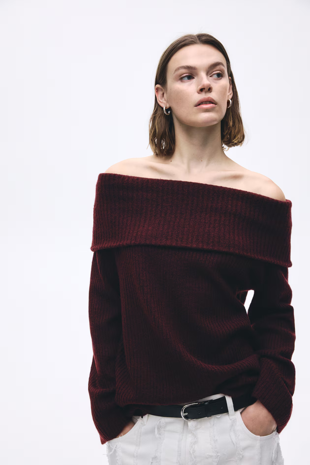 Off-the-shoulder jumper | H&M (UK, MY, IN, SG, PH, TW, HK)