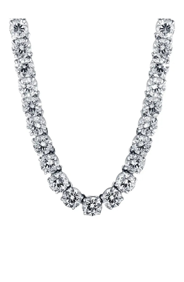 Huge 69 Ct Diamond Tennis Necklace 14K Gold 18" Lab Grown | Nordstrom