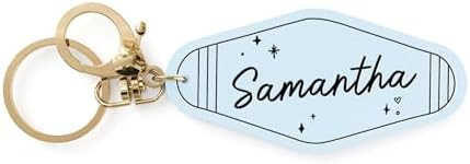 The Cotton & Canvas Co. Personalized Name Retro Motel Keychain, Acrylic, Bridesmaid Gift, Backpac... | Amazon (US)