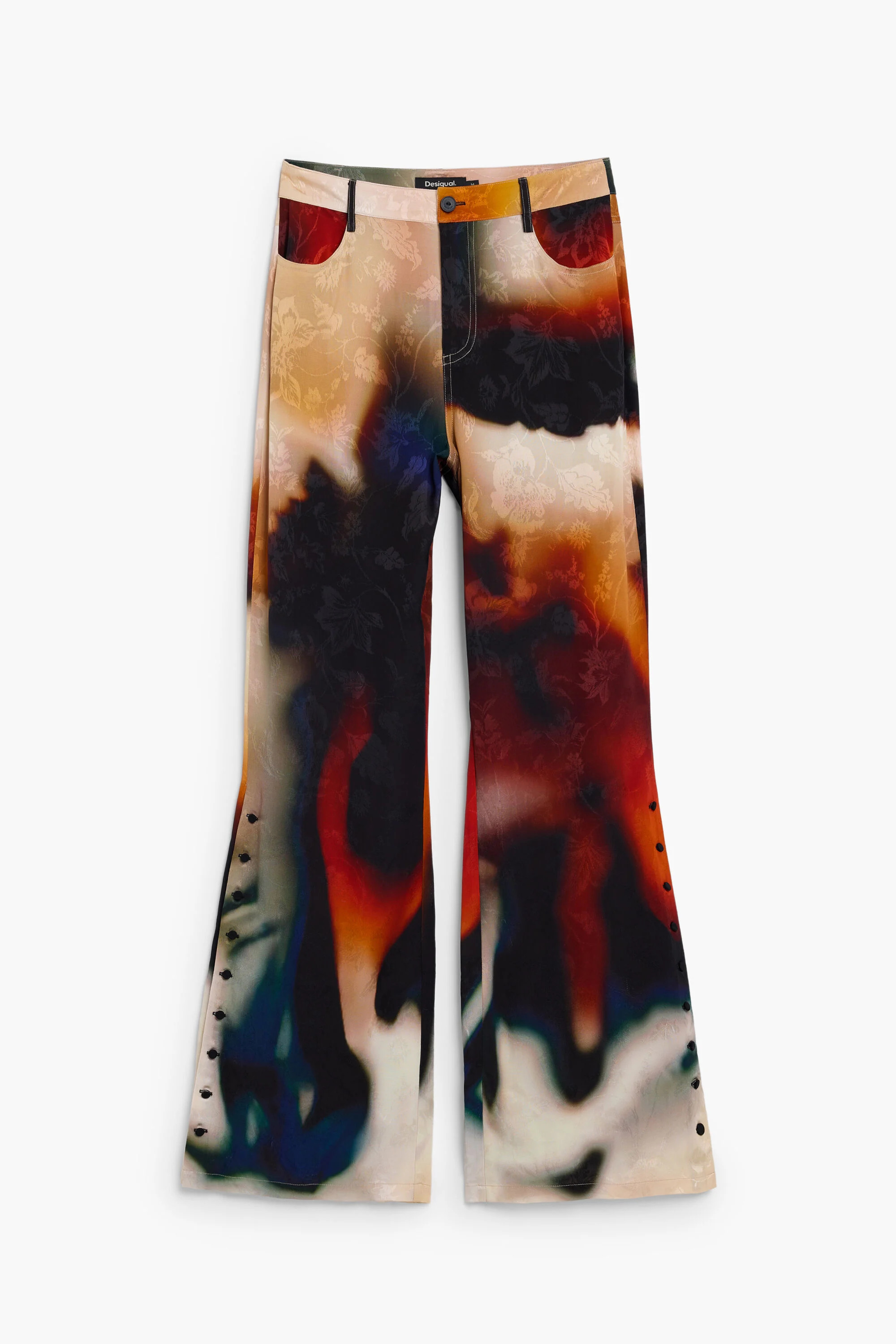Long Printed Trousers black Women's I Desigual.com | Desigual USA,CA