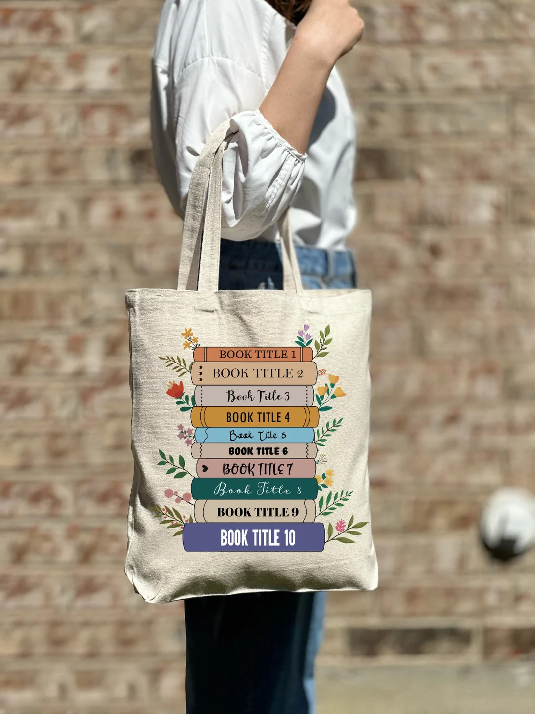 Custom Book Tote Bag, Bookish Personalized Tote Bag,bookish Gift Idea, Book Lover Gift Idea, Cute... | Etsy (US)