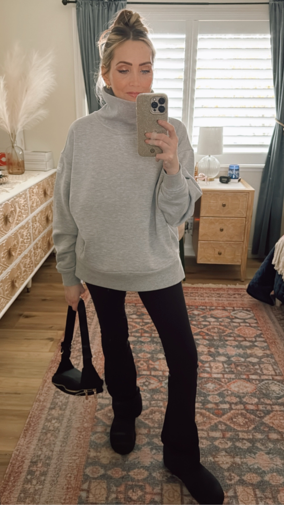 Alo Yoga singles sale going on now! Loving the new Hazy Mock Neck Pullover & Airbrush High Waist Bootcut Legging! Love comfy stylish looks for my everyday lifestyle! 

#LTKOver40 #LTKSaleAlert #LTKActive