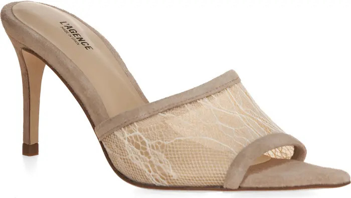 L'AGENCE Corinne Lace Pointed Toe Mule | Nordstrom | Nordstrom