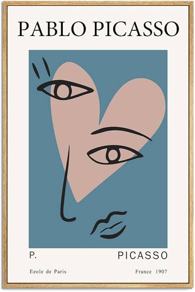 Pablo Picasso Framed Wall Art Prints Pablo Picasso Prints Mid-Century Modern Room Decor Abstract ... | Amazon (US)