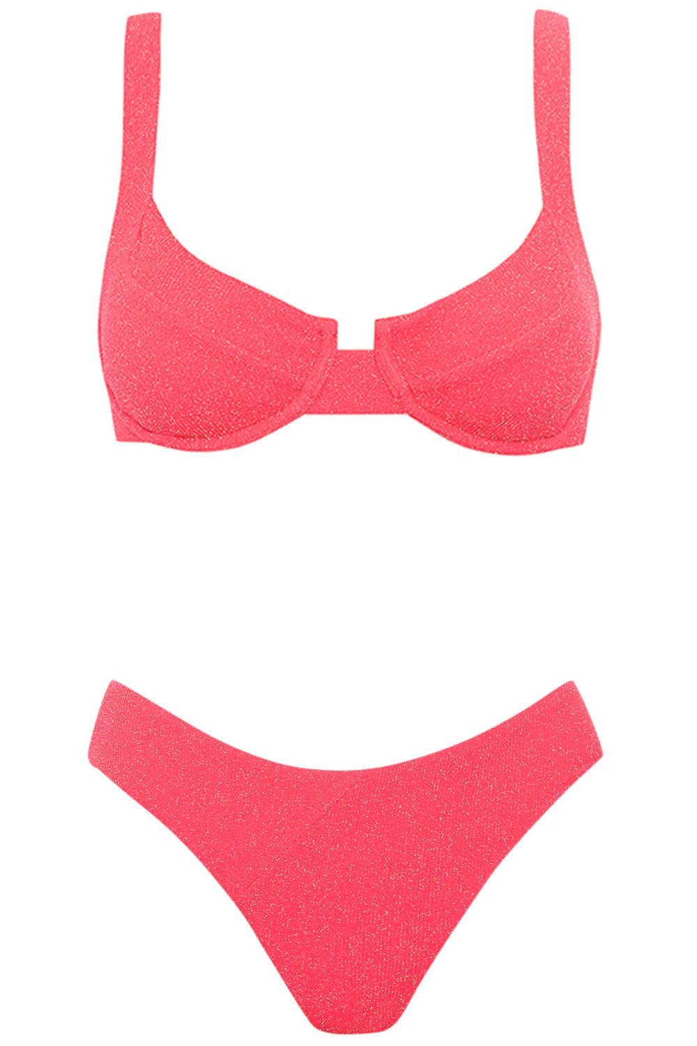 Laguna Bikini Cherry Lurex Set | VETCHY LLC