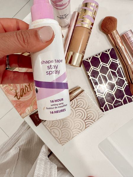 Tarte makeup favorites for my daily makeup routine // makeup for 40+ year olds // primer is key and so is this stay spray, my makeup lasts all day! 

#LTKover40 #LTKU #LTKbeauty