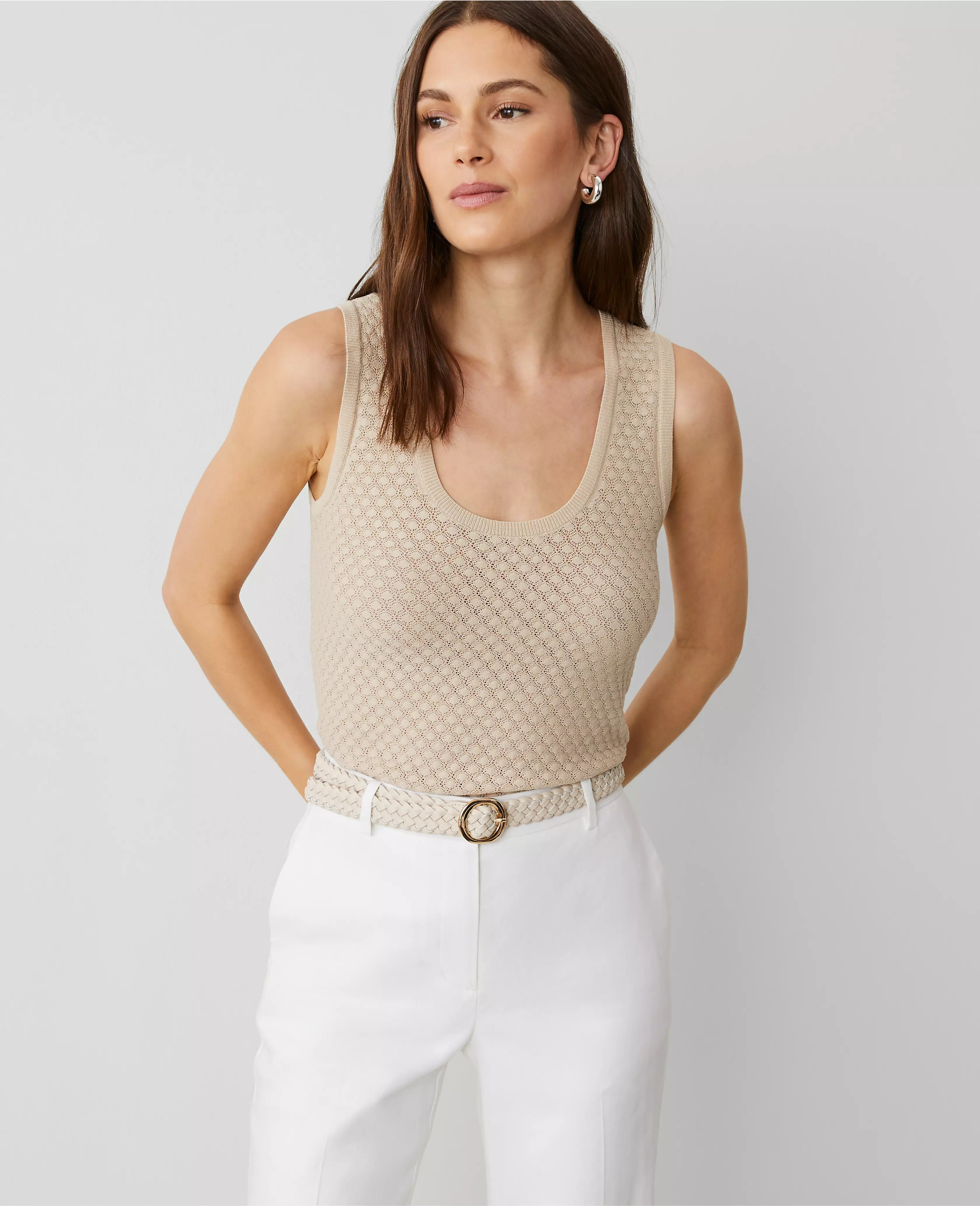 Stitched Sweater Shell | Ann Taylor