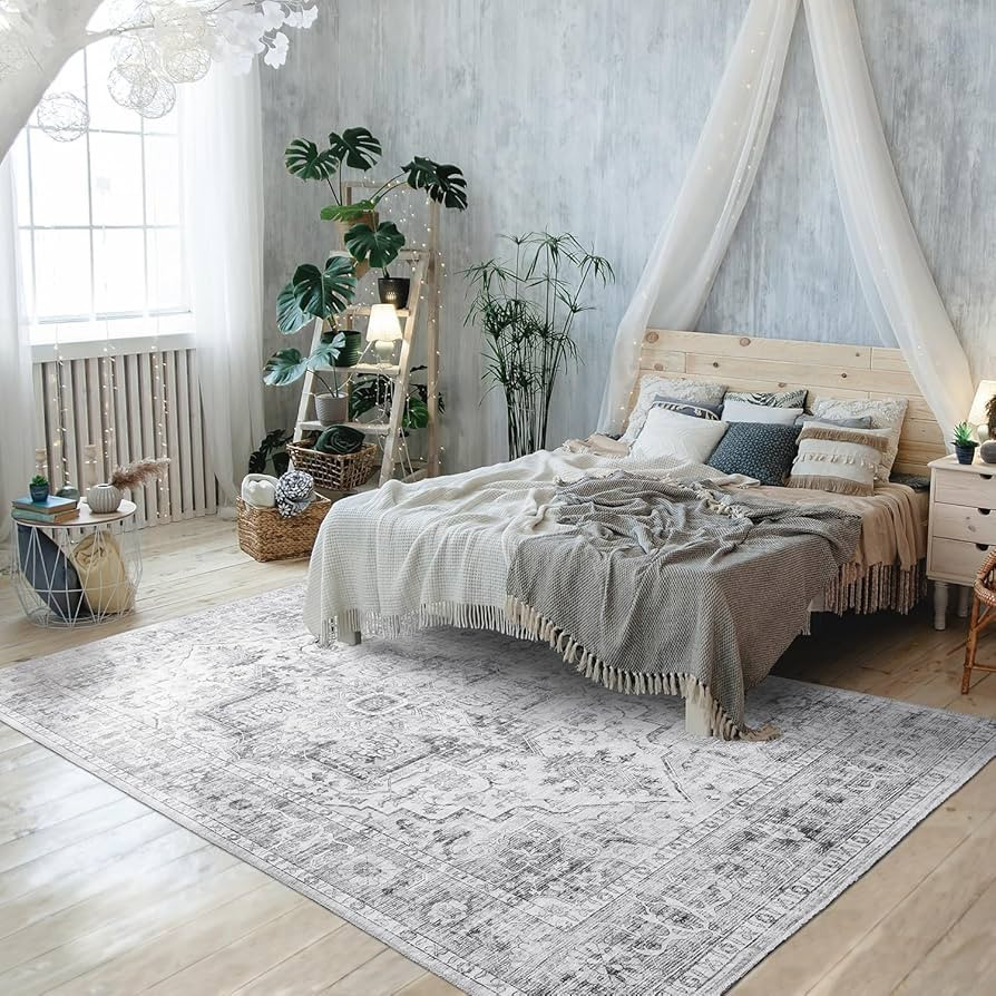 Mandala 5x7 Area Rugs Machine Washable Stain Resistant Rug, Durable Polyester Material, Colorful ... | Amazon (US)