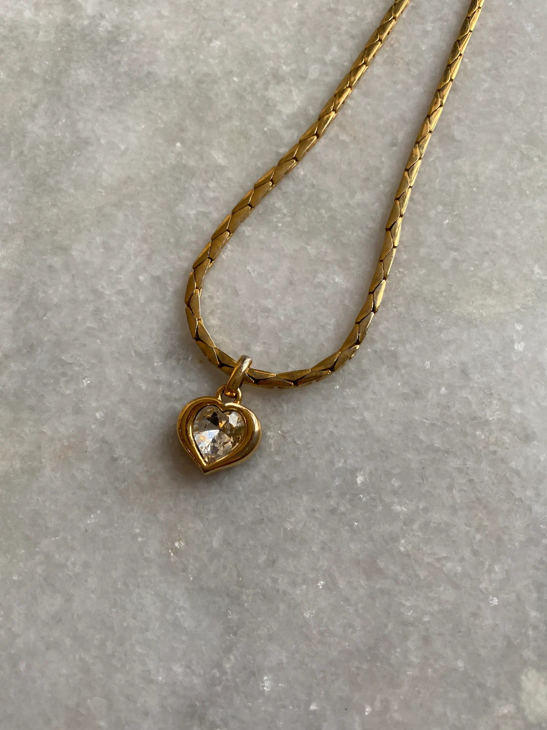 David Grau Vintage Designer Gold Plated Heart Crystal Pendant - Etsy UK | Etsy (UK)