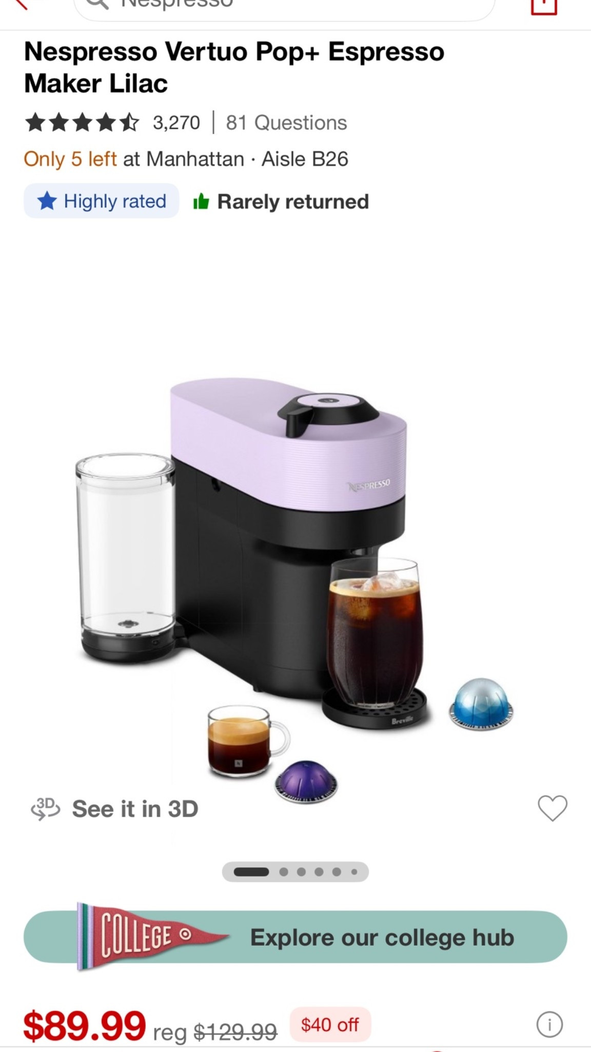 Nespresso Vertuo Pop+ Sale at Amazon & Target

Coffee lovers, this is a good one! ☕💜 The Nespresso Vertuo Pop+ is on sale at both Amazon and Target right now. I love that it brews everything from espresso to full-size coffee, and this lilac color is adorable if you’re updating your coffee bar. If you’ve been waiting for a sale, now’s a great time to grab one. #LTK #Nespresso #CoffeeBar #AmazonFinds #affiliate

#LTKSaleAlert #LTKfoodie #LTKvlog
