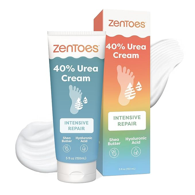 ZenToes Urea Cream 40 Percent for Feet | Foot Lotion for Dry Cracked Heels and Feet | Intense Dry... | Amazon (US)