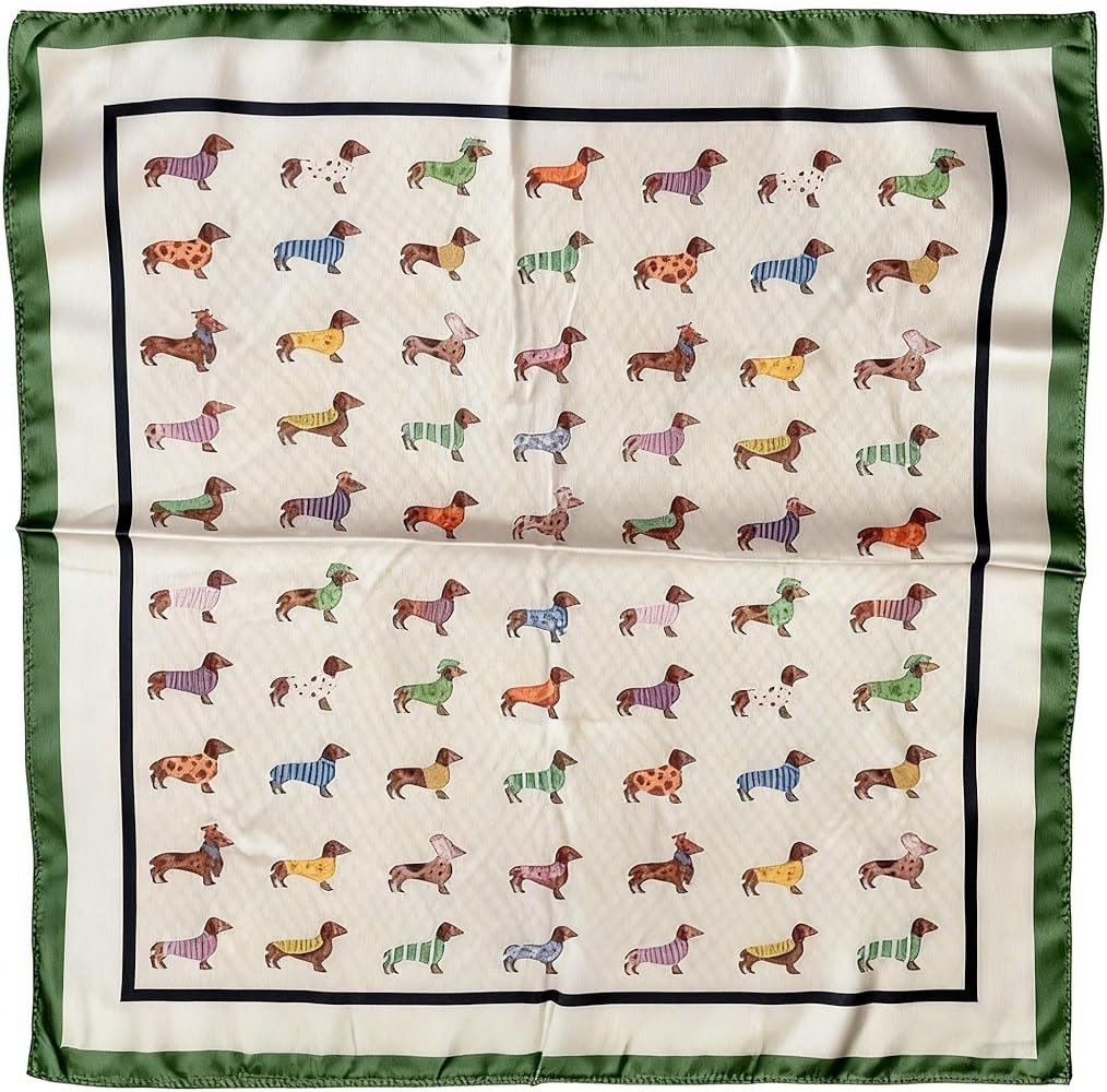 Fashion Silk Scarf for Women, 70x70 Square Head Scarf for Hair or Neck, Elegant Bag Handle Access... | Amazon (US)