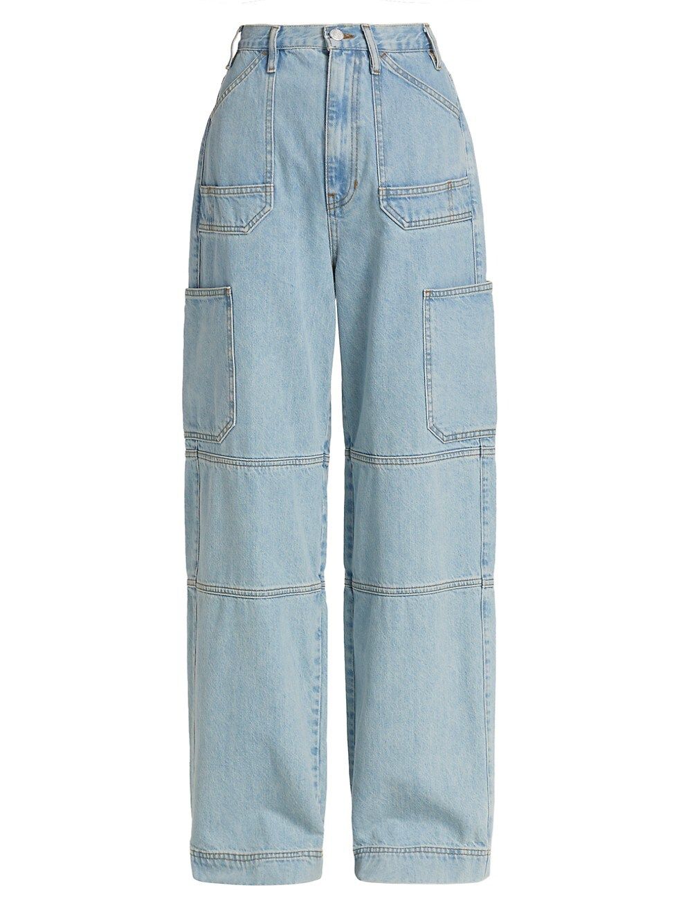 Oversized High-Rise Rigid Cargo Jeans | Saks Fifth Avenue