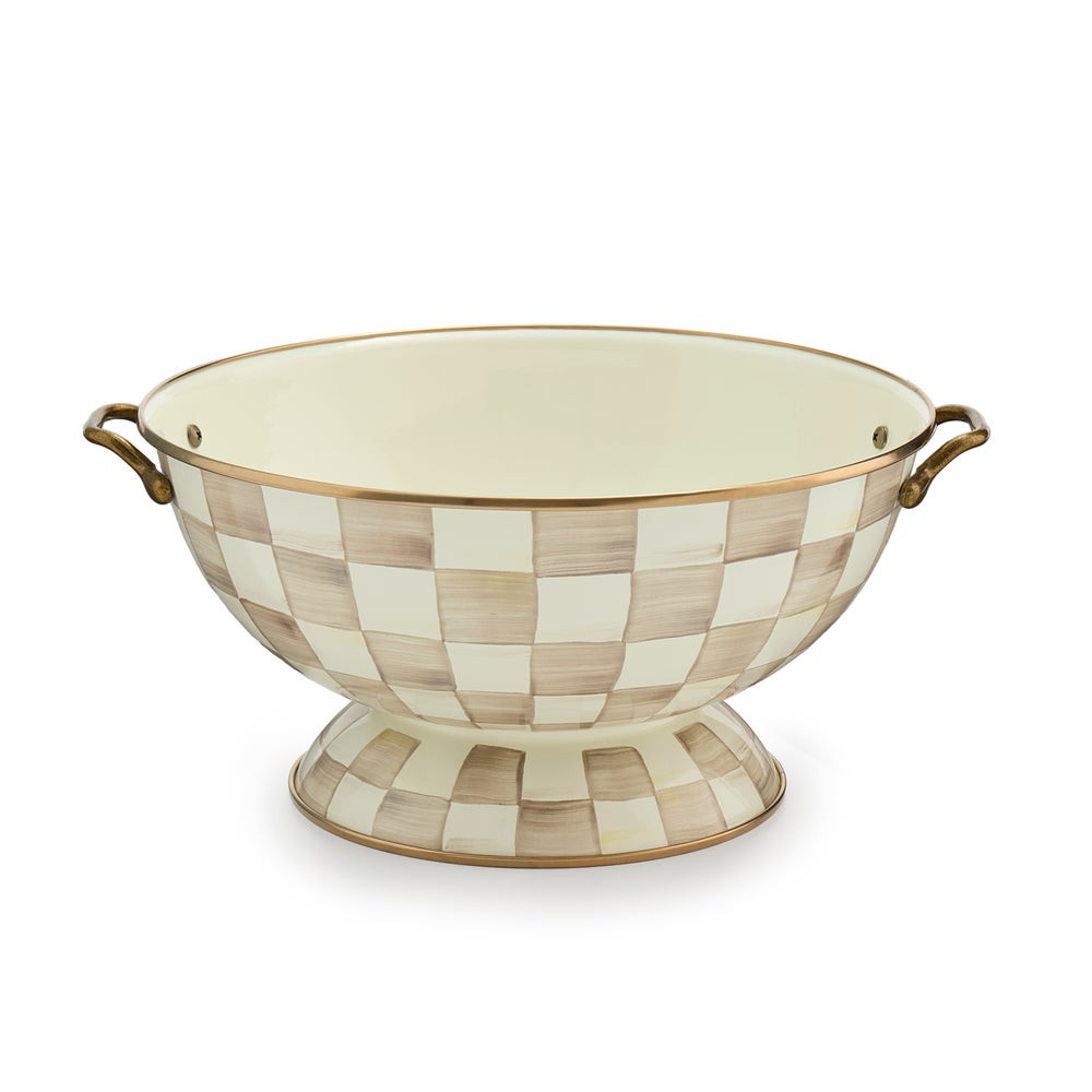 Mocha Check Everything Bowl | MacKenzie-Childs