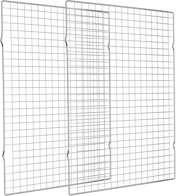 Cooling Rack for Baking 2-Pack, 16x10 Inches Baking Rack, Thick Wire Cookie Rack for Cooking, Roa... | Amazon (US)