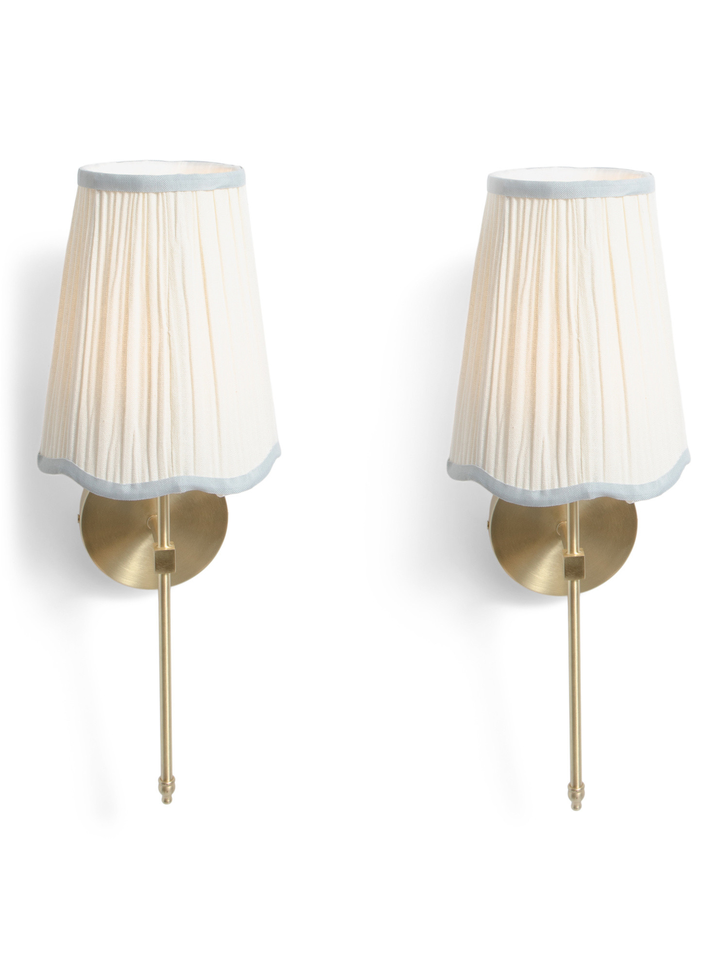 2pk 19.5in Rechargeable Pleated Shade Metal Wall Sconce | Lighting | Marshalls | Marshalls