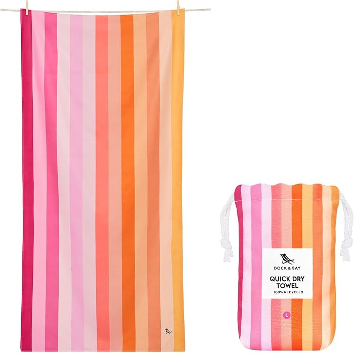 Dock & Bay Quick Drying Towel - for Sports & Gym - Compact, Lightweight - 100% Recycled - Include... | Amazon (US)