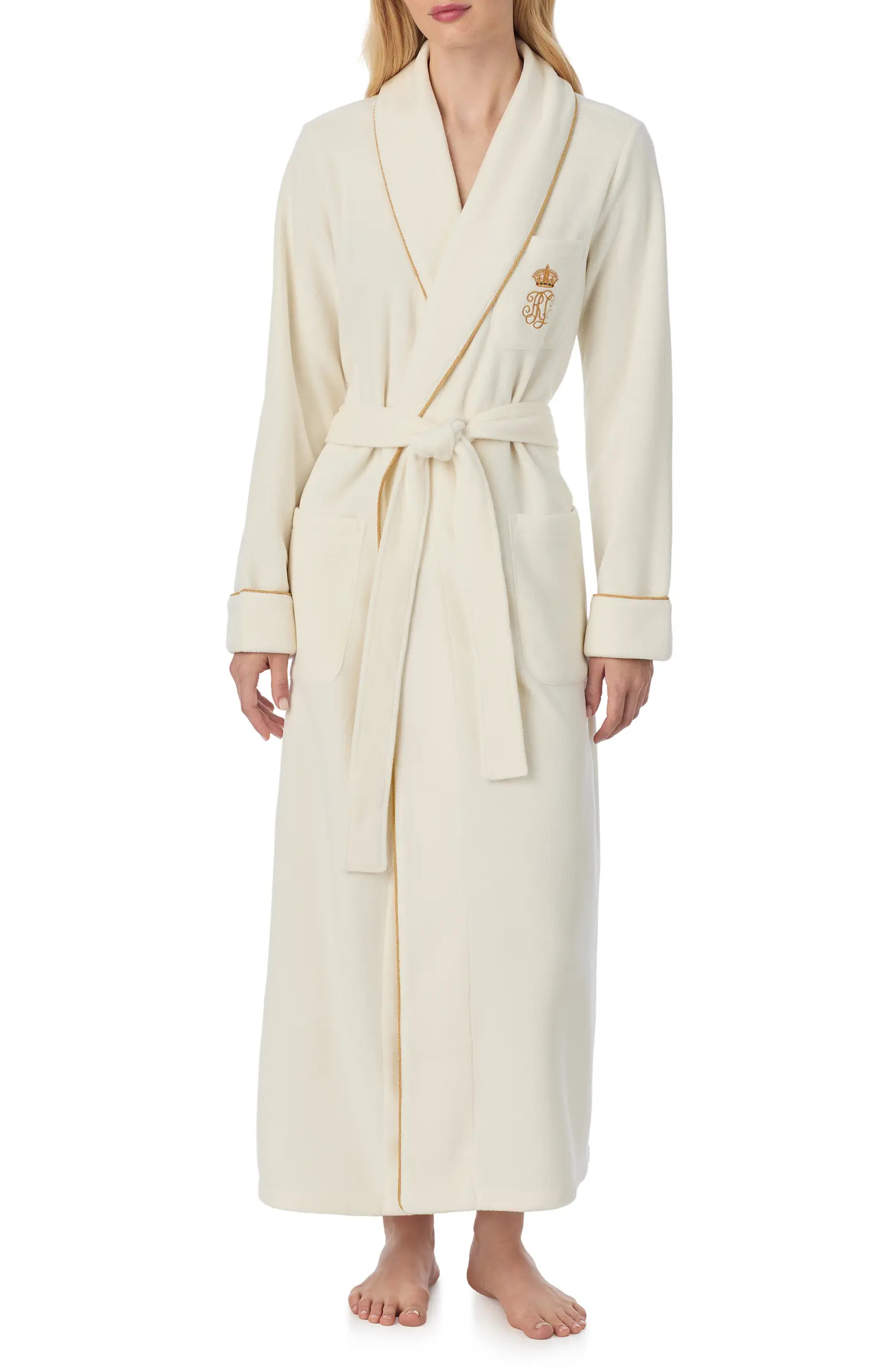 Monogram Fleece Robe | Nordstrom
