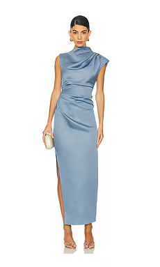 ELLIATT Coralie Maxi Dress in Steel Blue from Revolve.com | Revolve Clothing (Global)