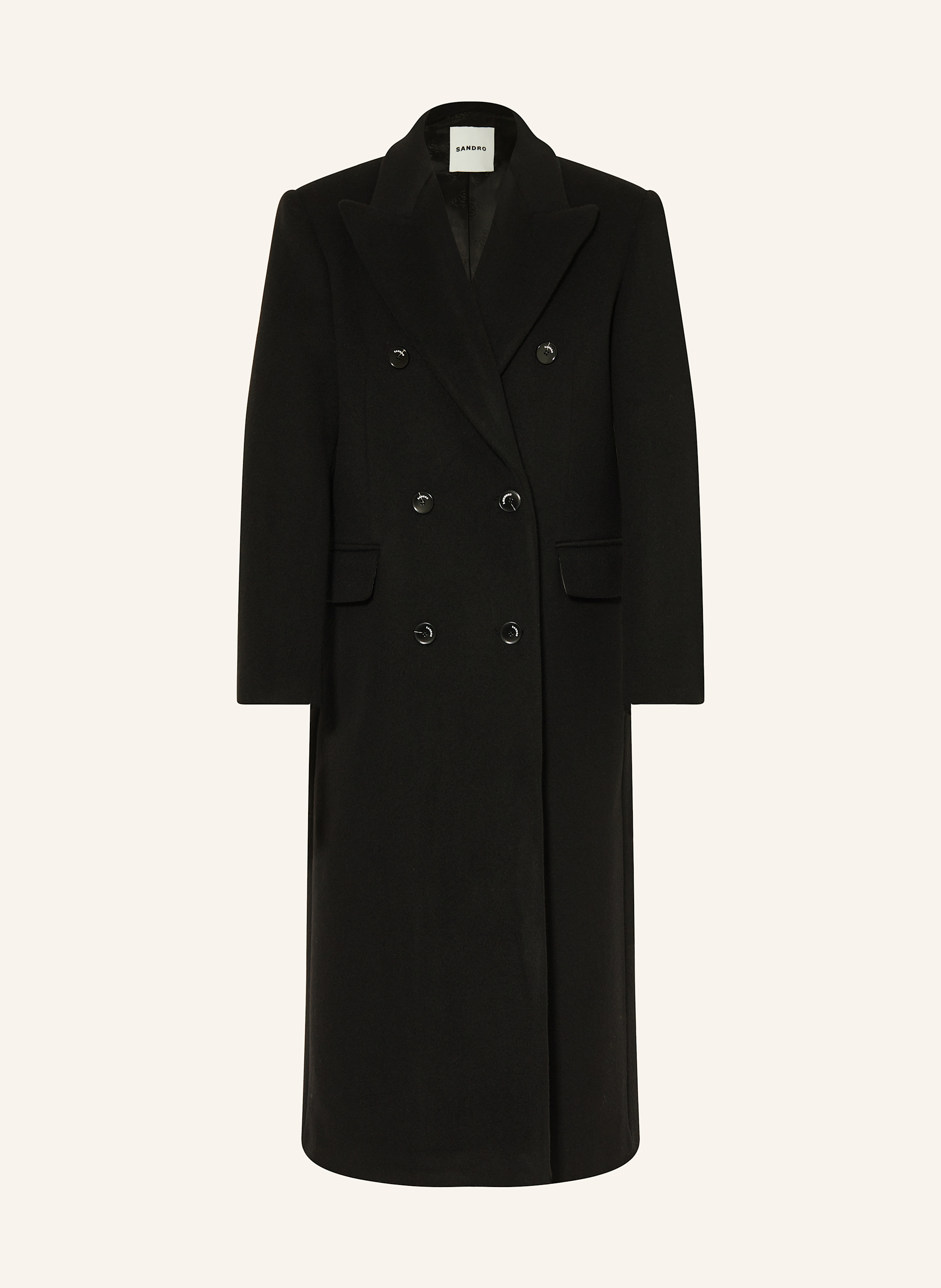 SANDRO Wollmantel in schwarz | Breuninger (DACH)