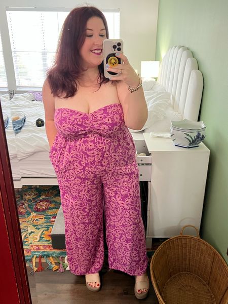 Summer first date lewk 😘 I ended up putting up the straps of the jumpsuit. 

#LTKcurves #LTKunder50 #LTKsalealert