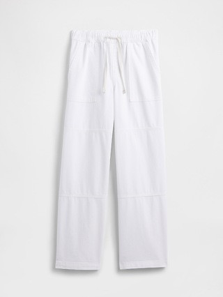 High Rise Pull-On Wide-Leg Utility Jeans | Gap Factory