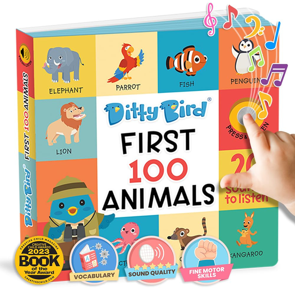 Ditty Bird Talking Books 100 Animals | 100 Words for Vocabulary & Speech Learning | Board Books f... | Amazon (CA)