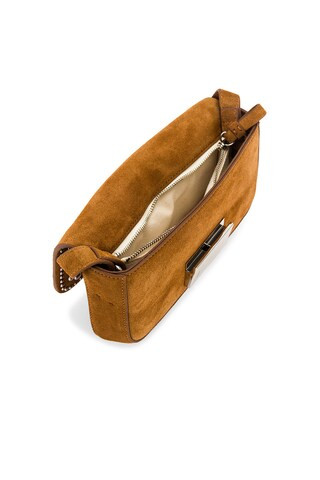 Stefania Baguette Bag in Cacao & Silver | Revolve Clothing (Global)