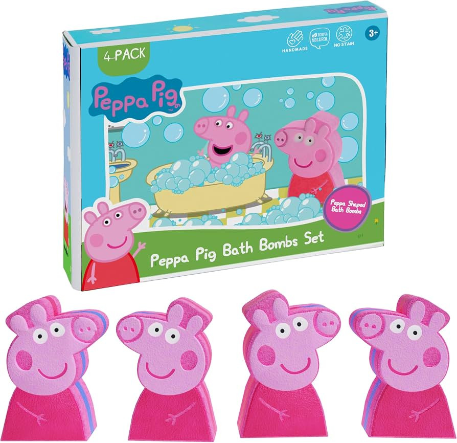 Peppa Pig Bath Bombs for Kids – Girls’ & Boys’ Bath Bombs with Natural, Moisturizing Ingred... | Amazon (US)