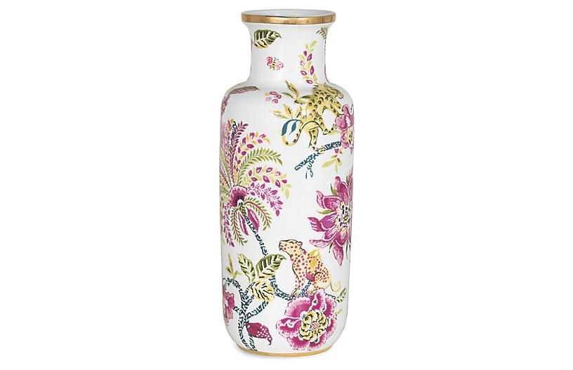 16" Braganza Jewel Vase, Pink/Multi | One Kings Lane