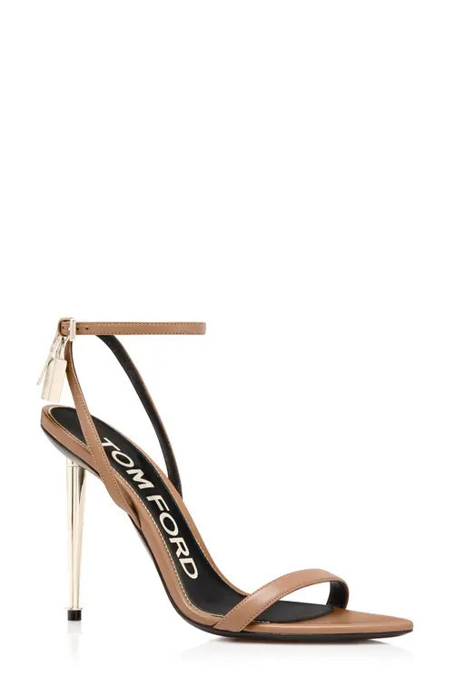 TOM FORD Padlock Pointy Toe Sandal in Rhum at Nordstrom, Size 10.5Us | Nordstrom