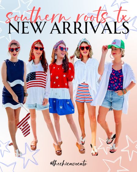 New Red, White & Blue arrivals at Shop Southern Roots Tx! I am such a sucker for a good patriotic fit! SSRTX has everything you need from outfit inspo to accessories! 

#LTKstyletip #LTKFind #LTKSeasonal