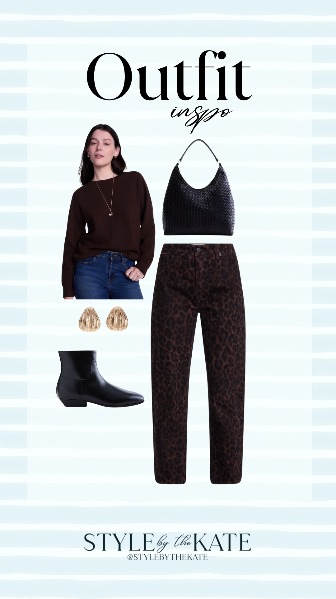 Taking leopard pants into cooler weather with a chocolate sweater and sleek ankle boots!🤎🖤

#LTKootd #LTKSeasonal #LTKgrwm