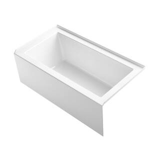 Underscore 60 in. x 32 in. Soaking Bathtub with Right-Hand Drain in White | The Home Depot