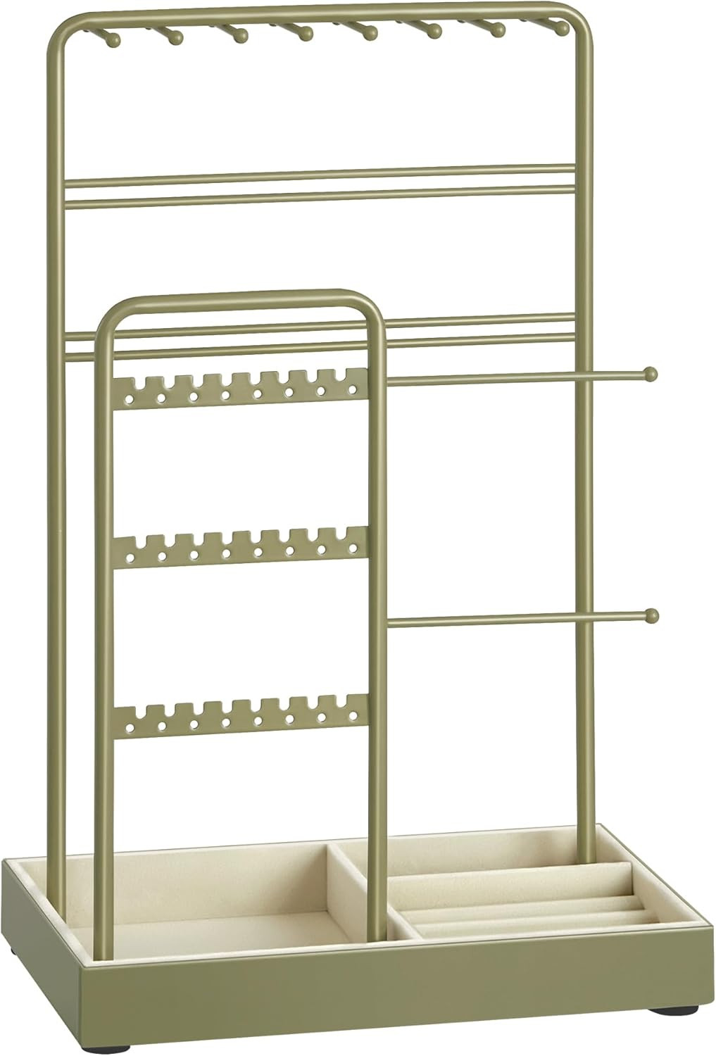 SONGMICS Jewelry Holder, Jewelry Organizer, Jewelry Display Stand with Metal Frame, Velvet Tray, ... | Amazon (US)