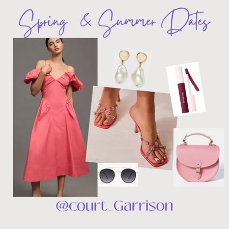Beautiful wedding guest dress, graduation dress,
Spring dress or date night dress. Off the shoulder detail in a gorgeous pink hue. Paired with stunning floral sandals, saddle bag top handle purse, Amazon sunglasses, rare beauty lipstick and Target earrings. The sandals are shining and purse is so unique. Perhaps a chic travel outfit too? 




Wedding guest
Bridal shower 
Baby shower
Graduation 
Anthro 


#LTKxSephora #LTKshoecrush #LTKxTarget