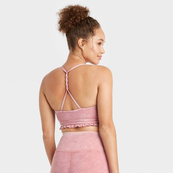 Women's Strappy Back Bra with Ruffle - JoyLab™ | Target