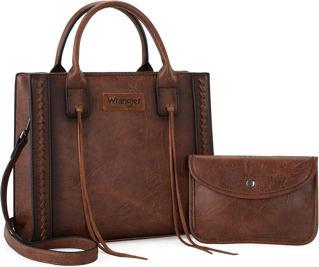 Wrangler Tote Bag for Women Western Cowhide Purse and Wallet Set | Amazon (US)