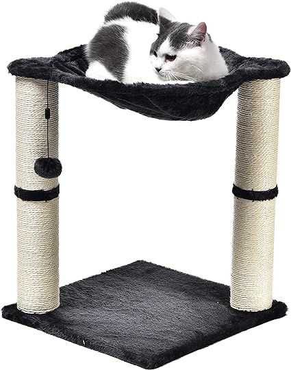 Amazon Basics Cat Condo Tree Tower with Hammock Bed and Scratching Post | Amazon (US)