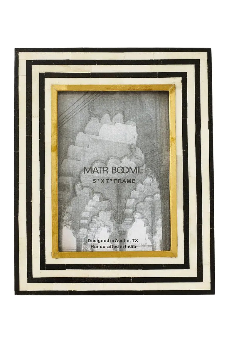 Rajiva Black & Cream Picture Frame - Hand Carved Bone | Nordstrom | Nordstrom