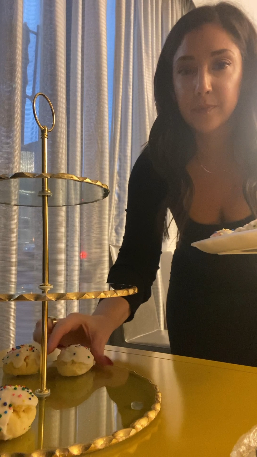 Hosting is one of my favorite things to do especially during the holidays. This skims black lounge dress is perfect for looking cute and being comfy while setting up your event. I made my favorite lemon Italian cookies and displayed them on this cute gold tiered tray from Amazon! I found a few others that were more expensive that I also loved but this was such a find!

#holidayentertaining #holidayhosting #hostess

#LTKHoliday #LTKSeasonal #LTKhome
