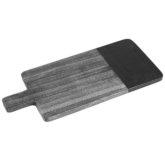 Black Wood & Marble Medium Cheese Board | Pottery Barn (US)