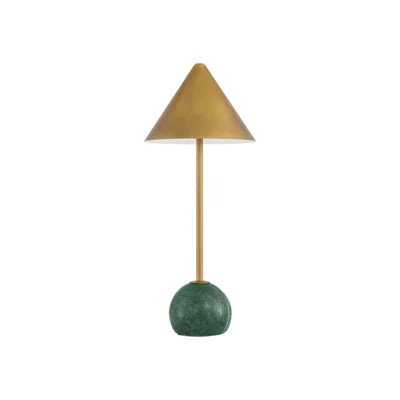 Journey Green & Brass Cordless Table Lamp | Wayfair North America
