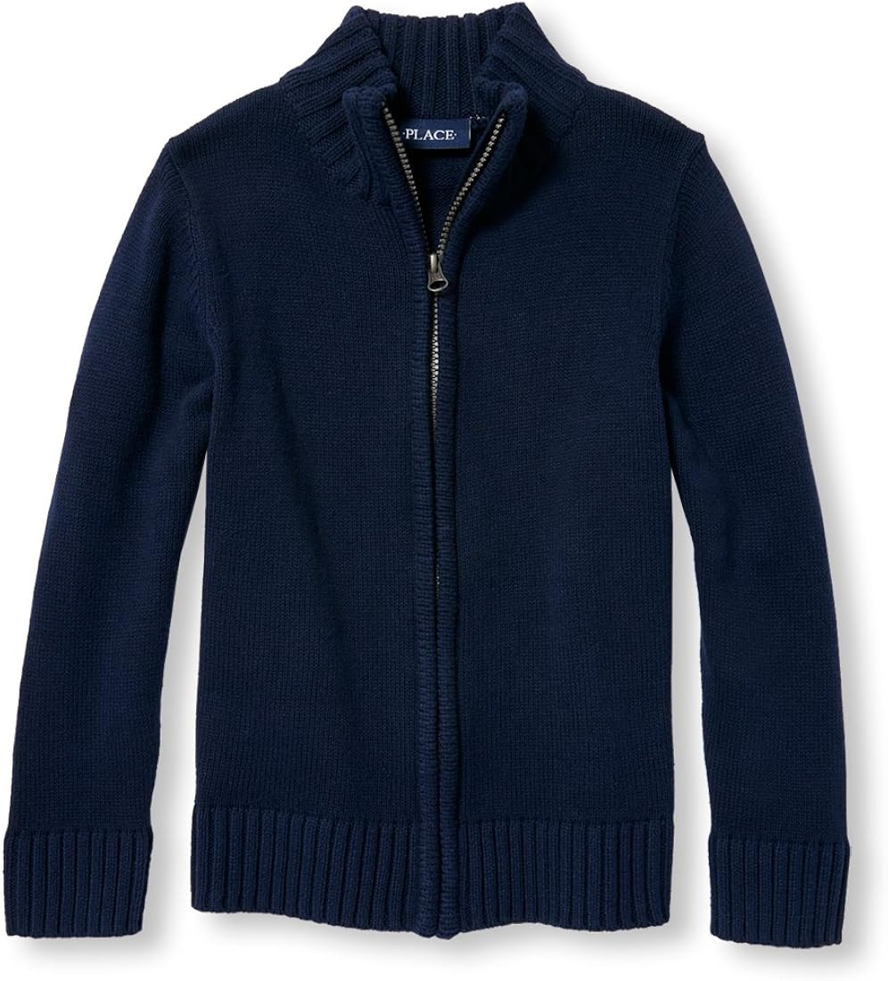 The Children's Place Boys' Long Sleeve Full Zip Sweater | Amazon (US)