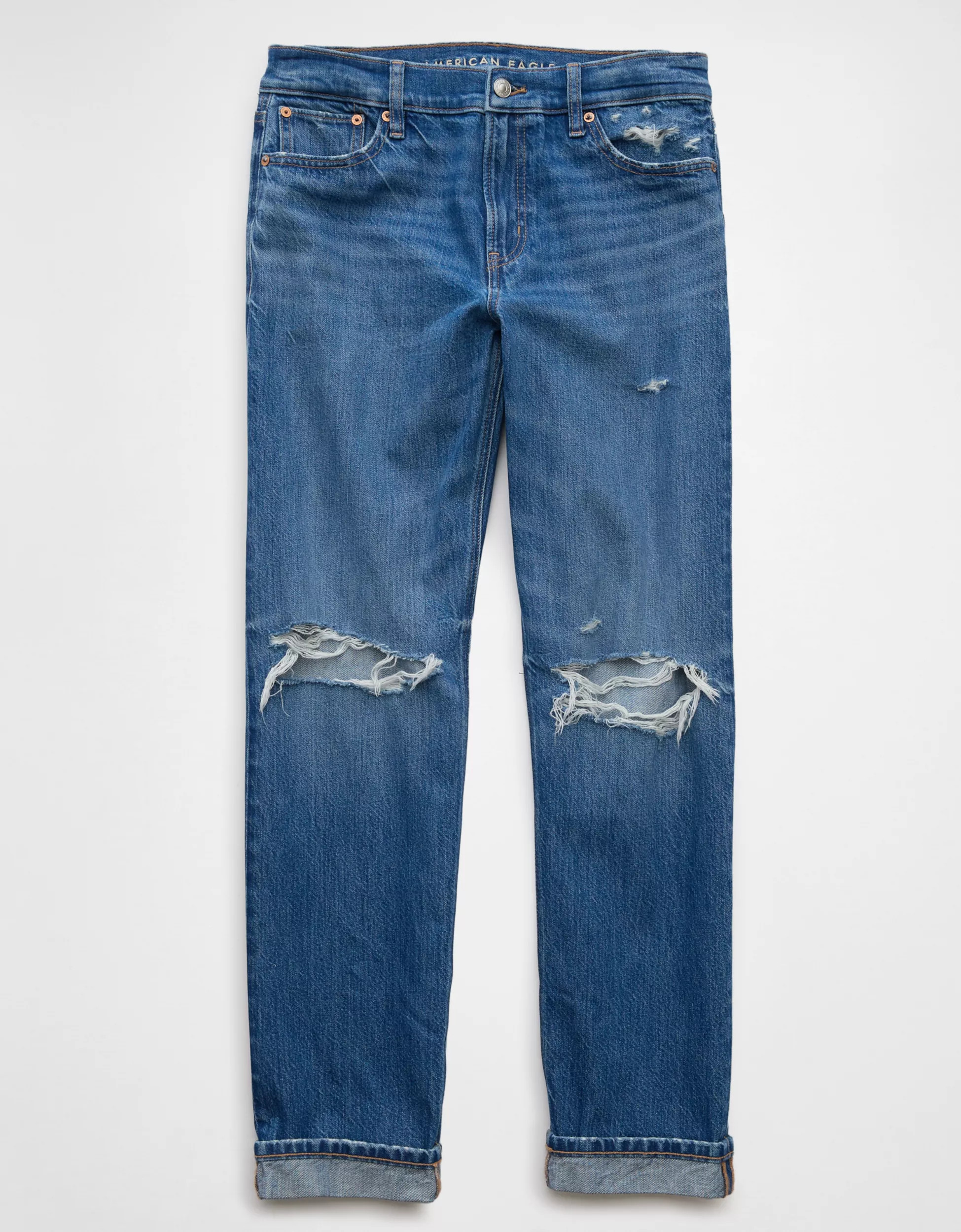 AE Ripped Low-Rise Ex-Boyfriend Jean | American Eagle Outfitters (US & CA)