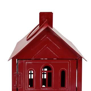13" Red Metal House Lantern by Ashland® Christmas | Michaels Stores