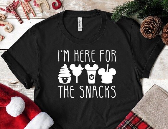 I'm Here for the Snacks Shirt, Vacation T-Shirt, Family Trip Gift, Theme Park Tee, Gift for Theme... | Etsy (US)