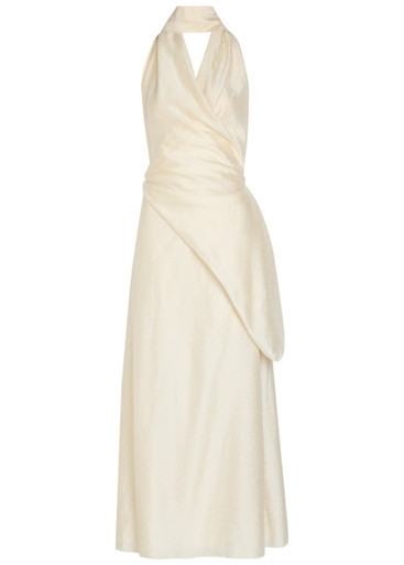 Antonella embroidered draped maxi dress | Harvey Nichols