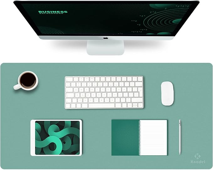 K KNODEL Mouse Pad, Waterproof Desk Mat for Desktop, Leather Desk Pad for Keyboard and Mouse, Des... | Amazon (US)