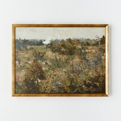 24" x 18" Landscape Study Framed Wall Canvas Antique Gold - Threshold™ designed with Studio McGee | Target